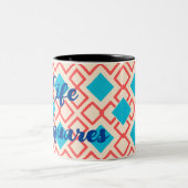 Orange Square Kette Zweifarbige Tasse (Mittel)