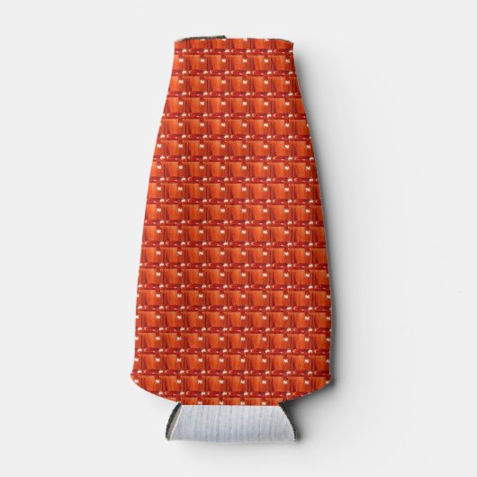 Orange Square Pattern Flaschenkühler (Vorderseite)