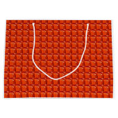 Orange Square Pattern Große Geschenktüte (Vorderseite)