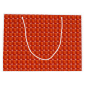 Orange Square Pattern Große Geschenktüte (Rückseite)
