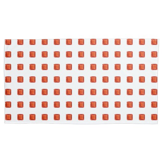 Orange Square Pattern Kissenbezug (Vorderseite-Links)