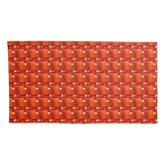 Orange Square Pattern Kissenbezug (Rückseite-Rechts)