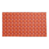Orange Square Pattern Kissenbezug (Rückseite-Links)