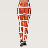Orange Square Pattern Leggings (Rückseite)