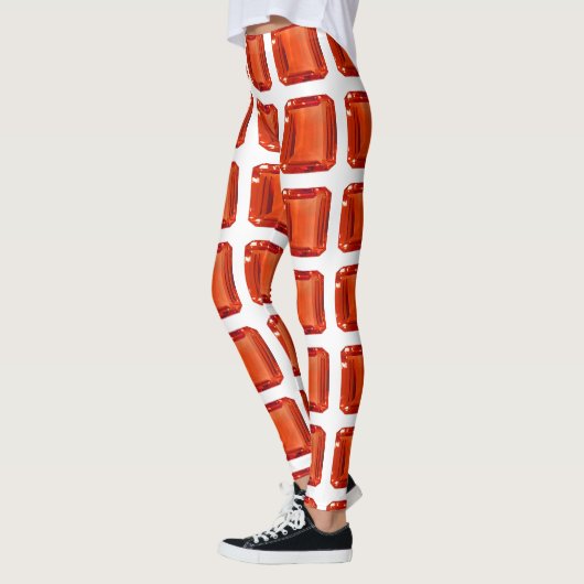 Orange Square Pattern Leggings (Links)