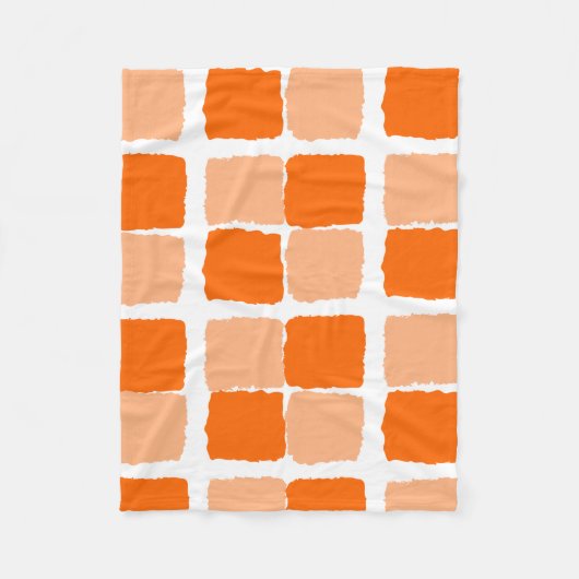 Orange Squares Blanket Fleecedecke (Vorderseite)