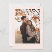 Orange Squiggly Wavy Frame Wedding Save The Date (Rückseite)