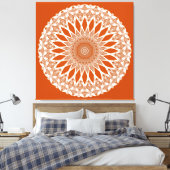 Orange Squirrel Tristyns Mandala Leinwanddruck (Insitu (Schlafzimmer))