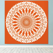 Orange Squirrel Tristyns Mandala Leinwanddruck (Insitu (Holzboden))