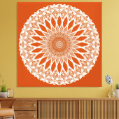 Orange Squirrel Tristyns Mandala Leinwanddruck (Insitu (Wohnzimmer))