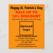 Orange St. Patrick's Day Business Sale Flyer (Vorne)