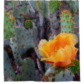 Orange stachelige duschvorhang (Vorderseite)