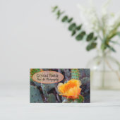 Orange stachelige visitenkarte (Stehend Vorderseite)