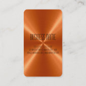 Orange Stahlmetall Visitenkarte (Rückseite)
