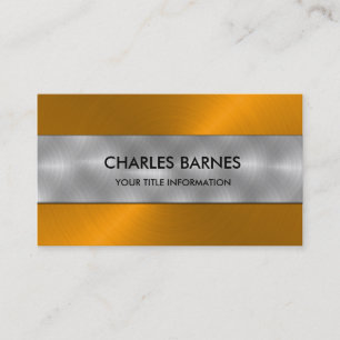 Orange Stainless Steel Business Card Visitenkarte