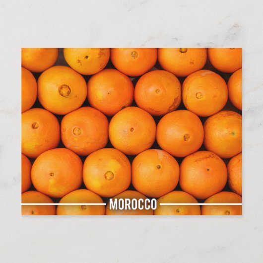 Orange Stalls in Marrakesch Marokko Postkarte (Vorderseite)