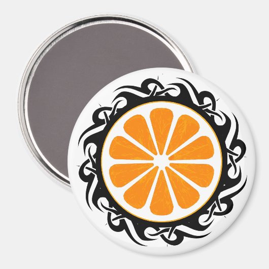 orange. Stamm. Magnet (Vorderseite/Rückseite)
