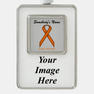 Orange Standard Rbn Tmpl (V-I) von Kenneth Yoncich Rahmen-Ornament Silber
