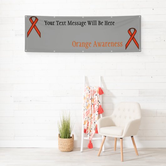 Orange Standard Ribbon Banner (Insitu)
