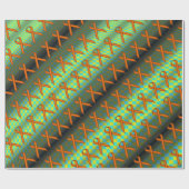 Orange Standard Ribbon Pattern von Kenneth Yoncich Geschenkpapier (Flach)
