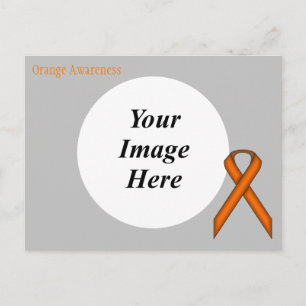 Orange Standard Ribbon Template by Kenneth Yoncich Postkarte