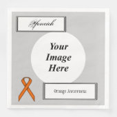 Orange Standard Ribbon Template by Kenneth Yoncich Serviette (Vorderseite)
