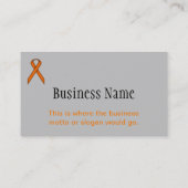 Orange Standard Ribbon Visitenkarte (Rückseite)