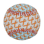 Orange Standard Ribbon von Kenneth Yoncich Baseball (Rückseite)
