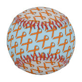 Orange Standard Ribbon von Kenneth Yoncich Baseball (Vorderseite)