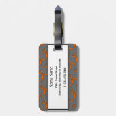 Orange Standard Ribbon von Kenneth Yoncich Gepäckanhänger (Rückseite vertikal)