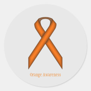 Orange Standard Ribbon von Kenneth Yoncich Runder Aufkleber