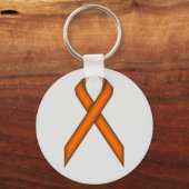 Orange Standard Ribbon von Kenneth Yoncich Schlüsselanhänger (Vorderseite)