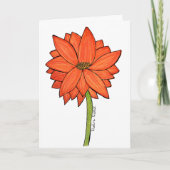 Orange standing Flower Karte (Vorderseite)