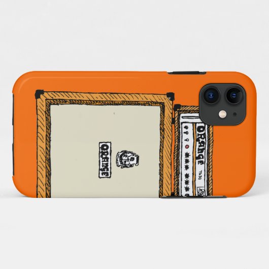 Orange Stapel Case-Mate iPhone Hülle (Rückseite (Horizontal))