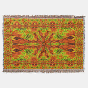 Orange Star Blume in Green Decke