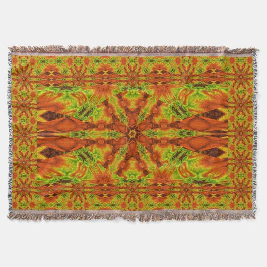 Orange Star Blume in Green Decke (Vorderseite)