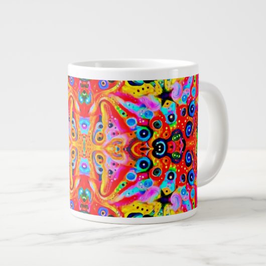 Orange-Star-Insel Jumbo-Tasse (Vorderseite Rechts)