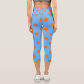 Orange Star Pattern Capri Leggings (Rückseite)