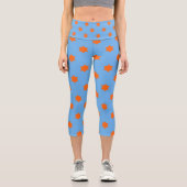 Orange Star Pattern Capri Leggings (Vorderseite)