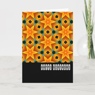 Orange Star Pattern - Geburtstag Karte