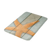 Orange Starfish Badematte (Schrägansicht)