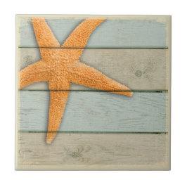 Orange Starfish Fliese