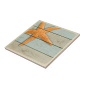 Orange Starfish Fliese (Seite)