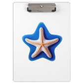 Orange Starfish in Blue Klemmbrett (Vorderseite)