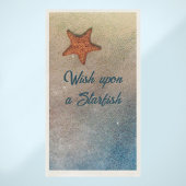 Orange Starfish in Sand und Surf individuell anpas Serviette
