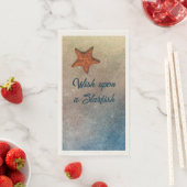 Orange Starfish in Sand und Surf individuell anpas Serviette (Beispiel)