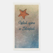 Orange Starfish in Sand und Surf individuell anpas Serviette (Vorderseite)