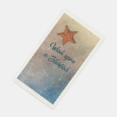 Orange Starfish in Sand und Surf individuell anpas Serviette (Ecke)