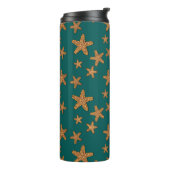 Orange Starfish-Muster Thermosbecher (Nach links gedreht)