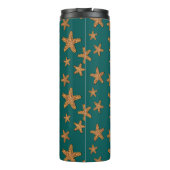 Orange Starfish-Muster Thermosbecher (Rückseite)
